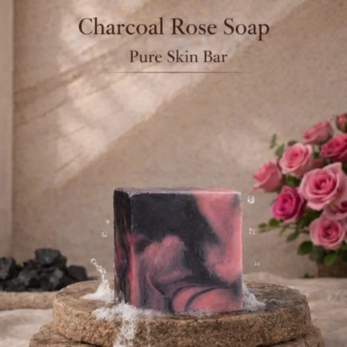 Araah Charcoal N Rose Soap – Ritual of Tan-Release & Radiant Renewal (75 g)