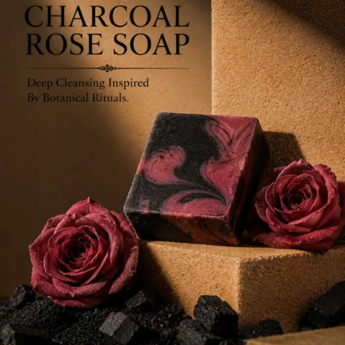 Araah Charcoal N Rose Soap – Ritual of Tan-Release & Radiant Renewal (75 g)