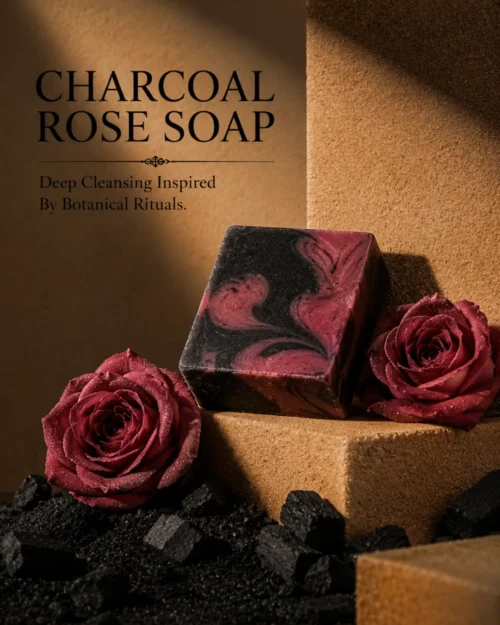 Araah Charcoal N Rose Soap – Ritual of Tan-Release & Radiant Renewal (75 g)