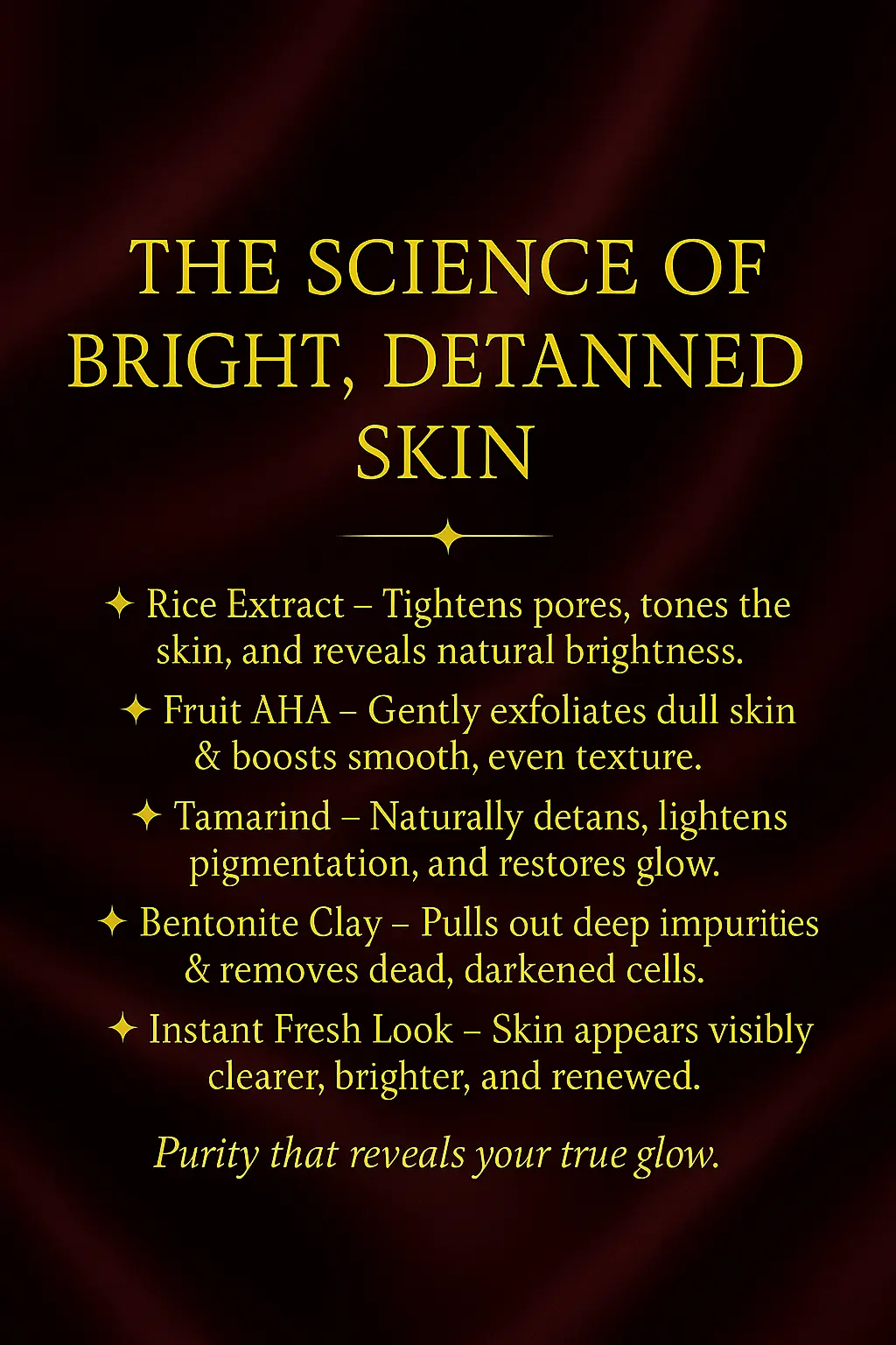 Sinamika Facewash Powder – Natural Tan Removal & Skin Brightening Formula (50g) - Image 4