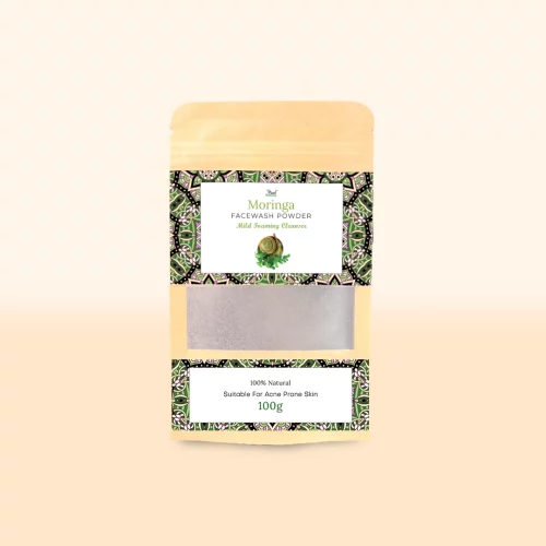 moringa facewash is made of green moringa leaves treats acne