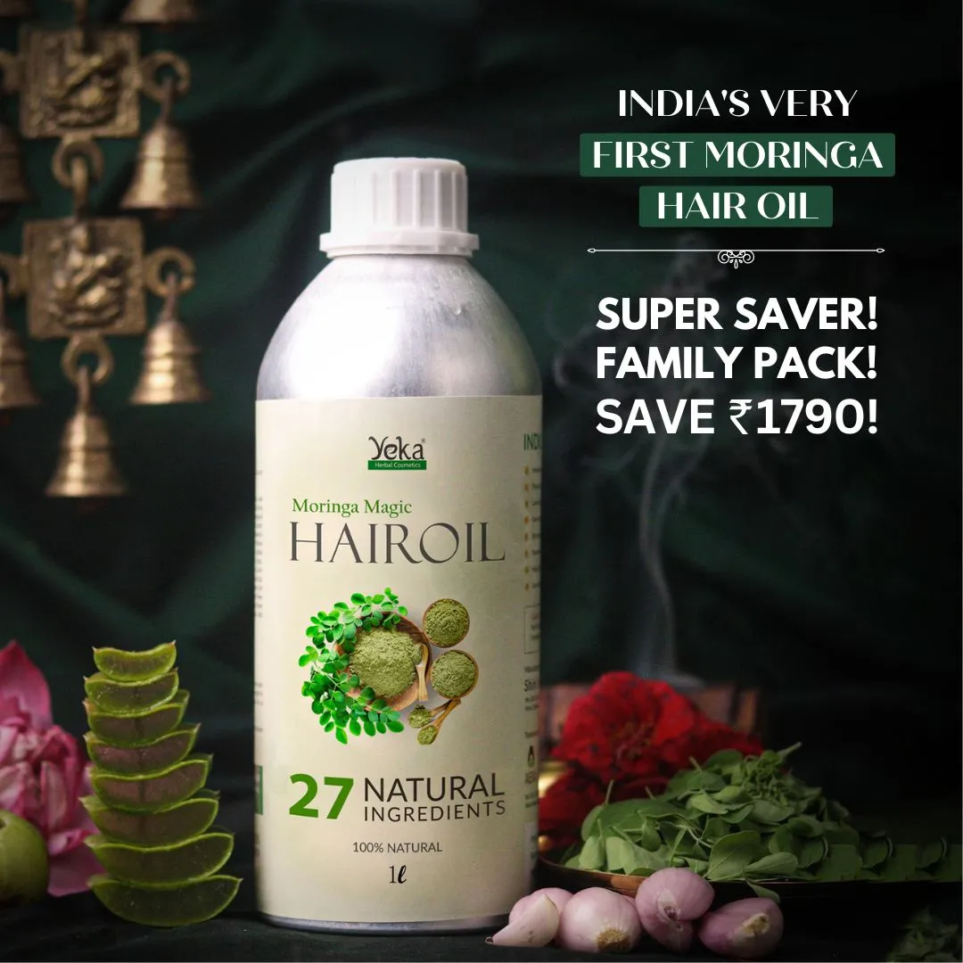 Yeka Moringa & Green Magic Herbal Hair Oil  (1000ml)
