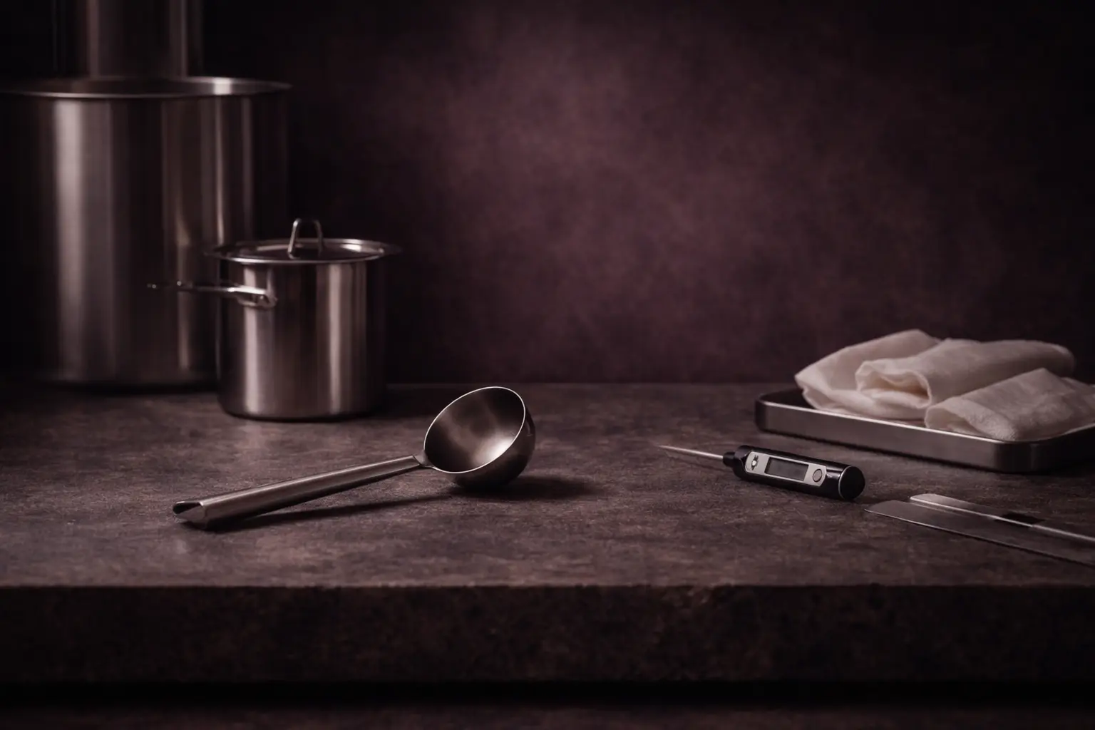 Minimal manufacturing workspace reflecting Araah’s disciplined and transparent skincare process